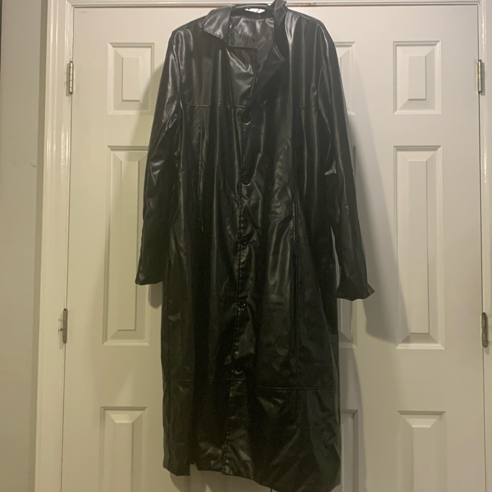 Pleather Long Coat